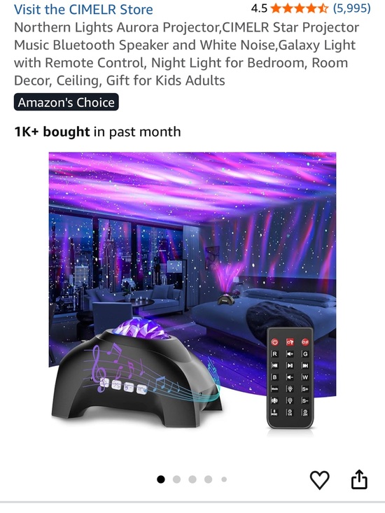 Aurora Other - Aurora Galaxy Projector, Assorted Lights Projector with Relaxing Sound Effects